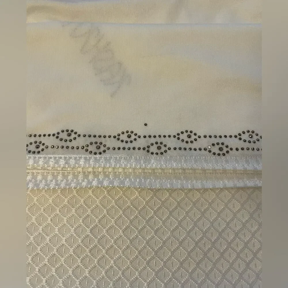 Lace Silky feeling Iridescent Beading along Boarder Eye look detail Mystical